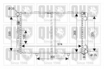 QUINTON HAZELL qer1180 -  Радиатор, охлаждение двигателя